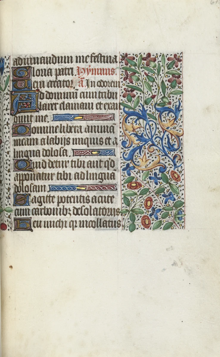 Book of Hours (Use of Rouen): fol. 61r by Master of the Geneva Latini, book, 1465-1475