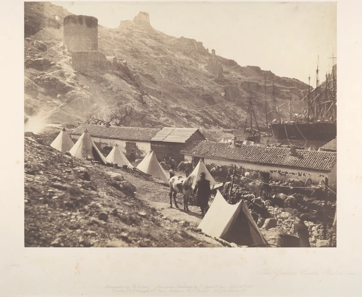 The Genoese Castle, Balaklava by Roger Fenton, photograph, 1855