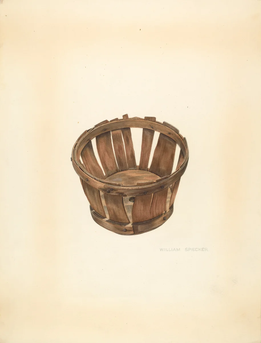 Strawberry Basket by William Spiecker, index of american design, 1937