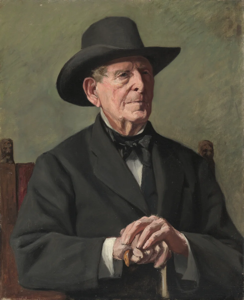 Portrait of an "Old Sea Captain" by Samuel Isham, painting, 1800-1899