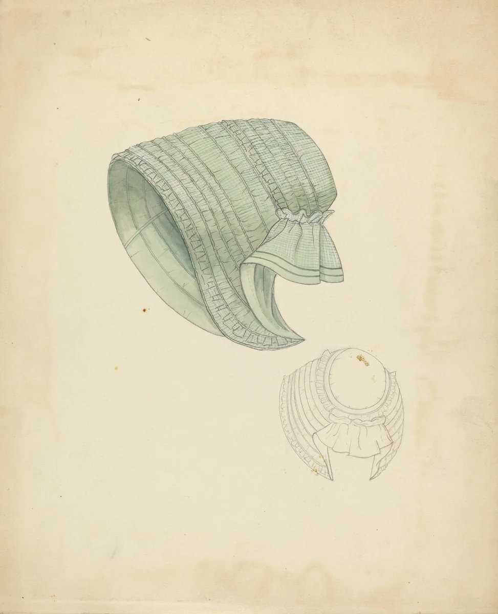 Bonnet by Dorothy Gernon, index of american design, 1935-1942