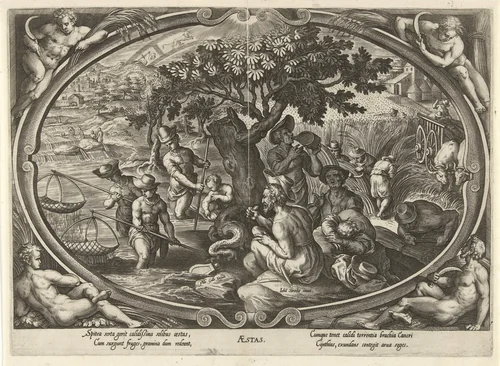 Zomer by Philips Galle, print, 1578-1582