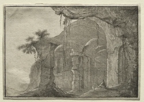 Ruins of an Amphitheatre by Gillis Neyts, print, 1643-1681