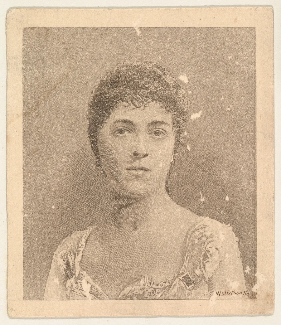 Portrait, from the Women's Portraits series (N198) issued by Wm. S. Kimball & Co. by William S. Kimball & Company, print, 1889