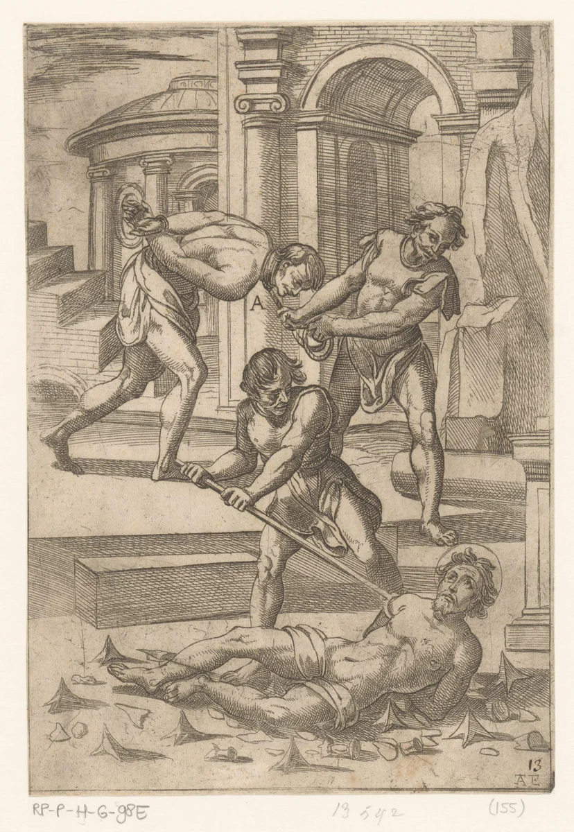 Foltering met scherpe punten by Unknown, print, 1565-1630
