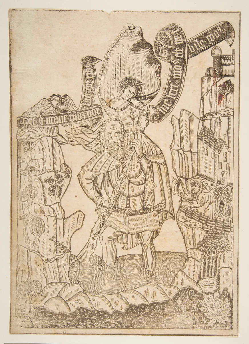 Saint Christopher by anonymous, print, 1500-1600