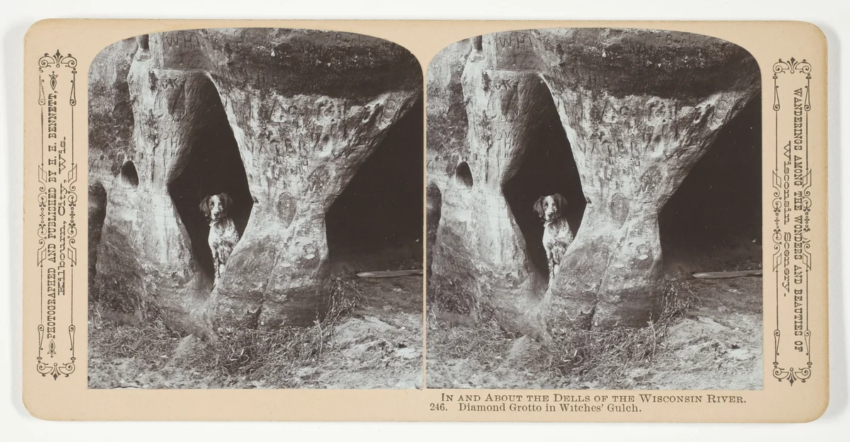 Diamond Grotto in Witches' Gulch, No. 246 from the series "In and About the Dells of the Wisconsin River" by Henry Hamilton Bennett, photograph, 1870-1908