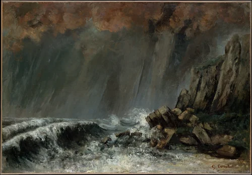 Marine: The Waterspout by Gustave Courbet, painting, 1870