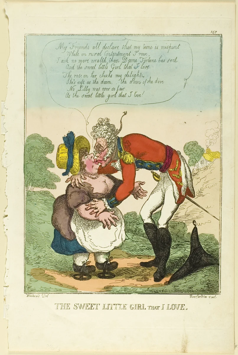 The Sweet Little Girl That I Love by Thomas Rowlandson, print, 1808