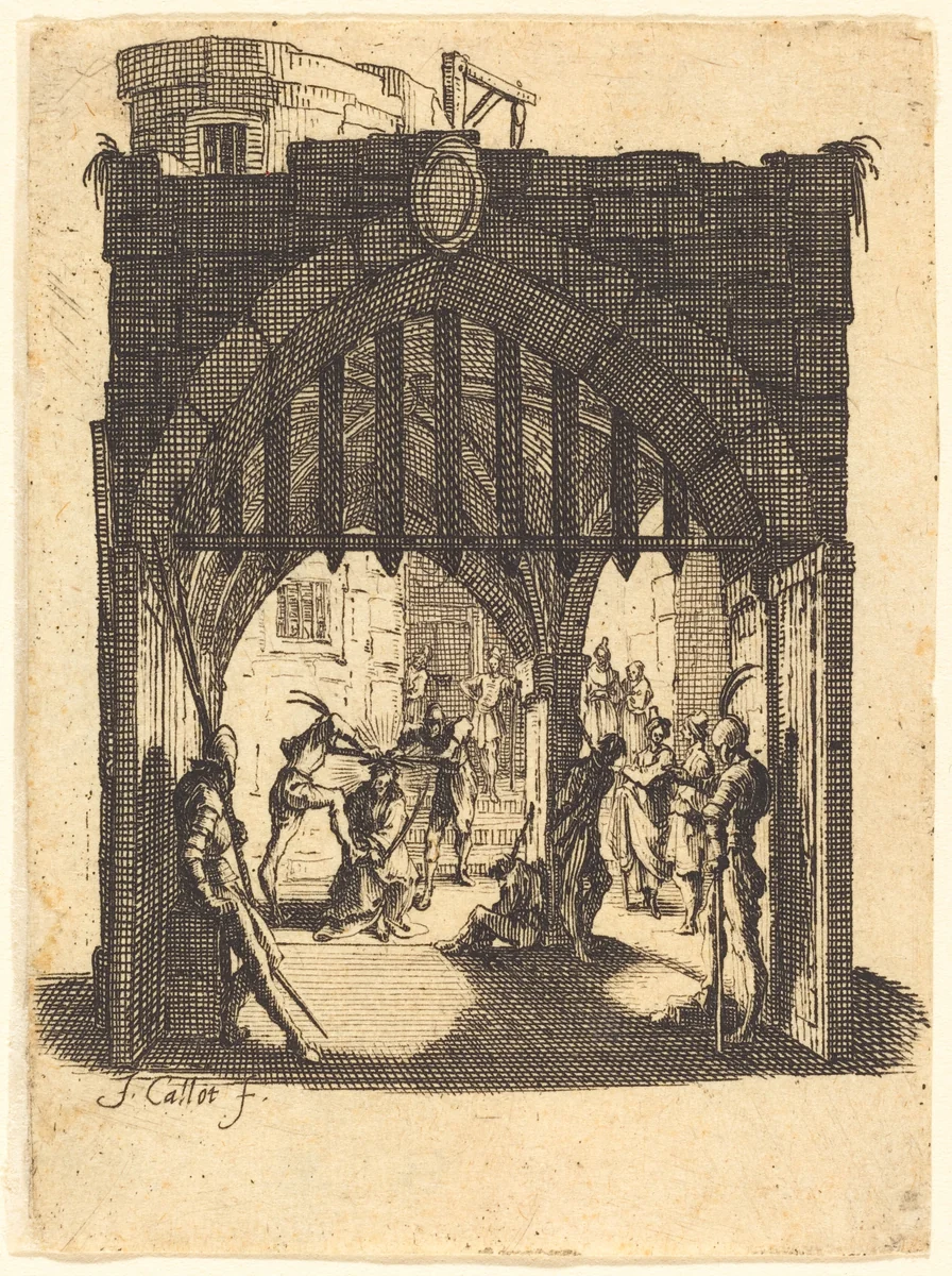The Crowning with Thorns by Jacques Callot, print, 1624-1625