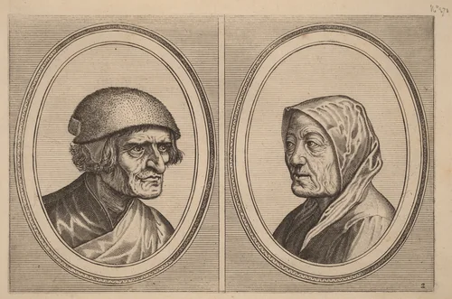 "Beleefde Goossen" and "Prijne Lecker-tants" by Lucas van Doetechum, print, 1564-1565