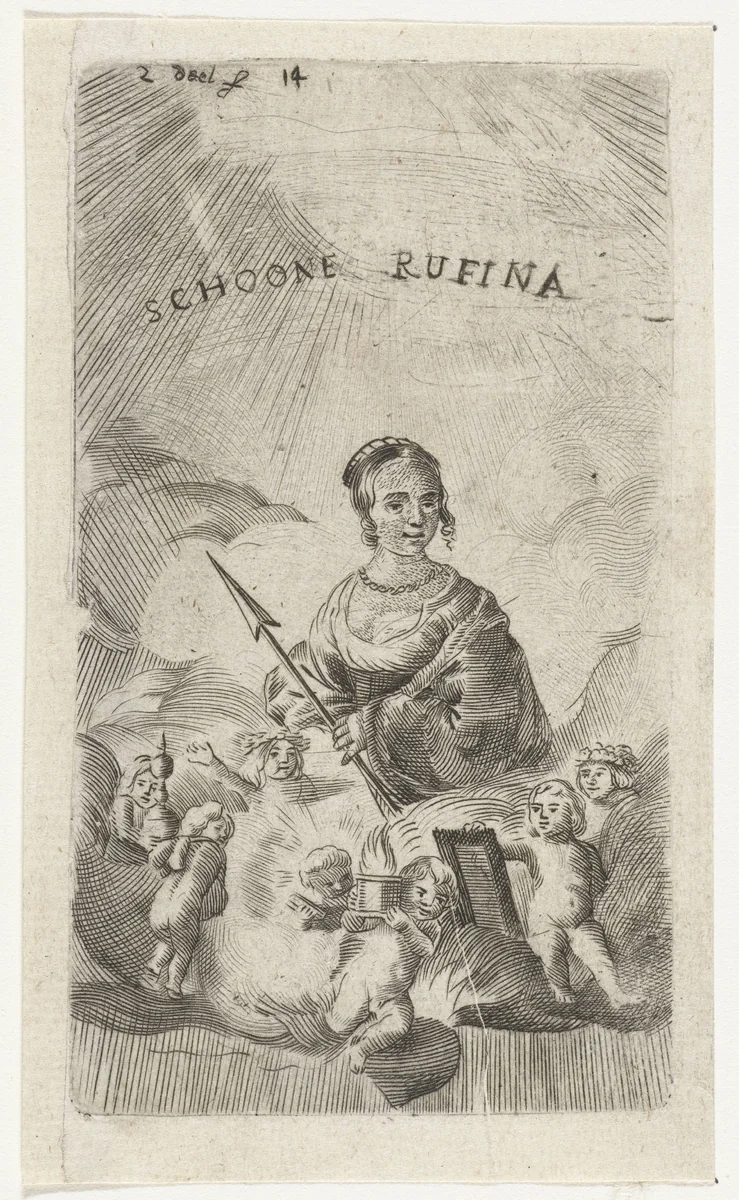 Schone Rufina by Samuel van Hoogstraten, print, 1648-1669