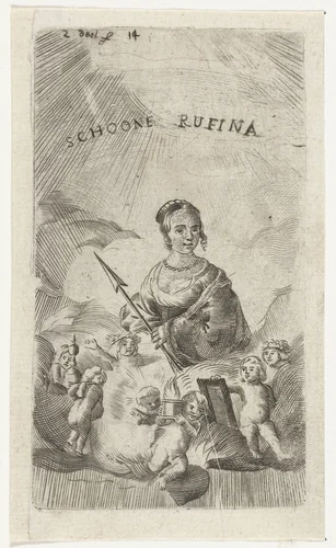Schone Rufina by Samuel van Hoogstraten, print, 1648-1669