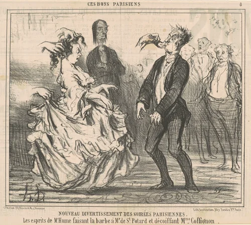 Nouveau divertissement des soirées by Honoré Daumier, print, 1857