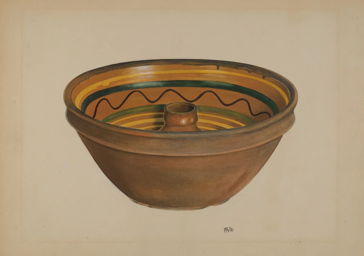Economite Bowl or Cake Mold by Edward White, index of american design, 1937