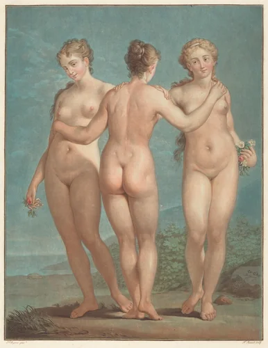 Les trois graces by Jean-François Janinet
Giovanni Antonio Pellegrini, print, 1786