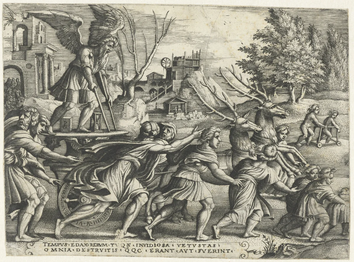 Triomf van de Tijd by Unknown, print, 1537-1541