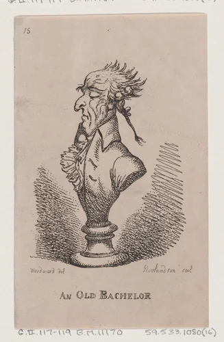 An Old Bachelor by Thomas Rowlandson, print, 1808