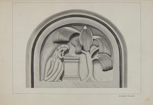 Carving for a Tombstone by Gordena Jackson, index of american design, 1937