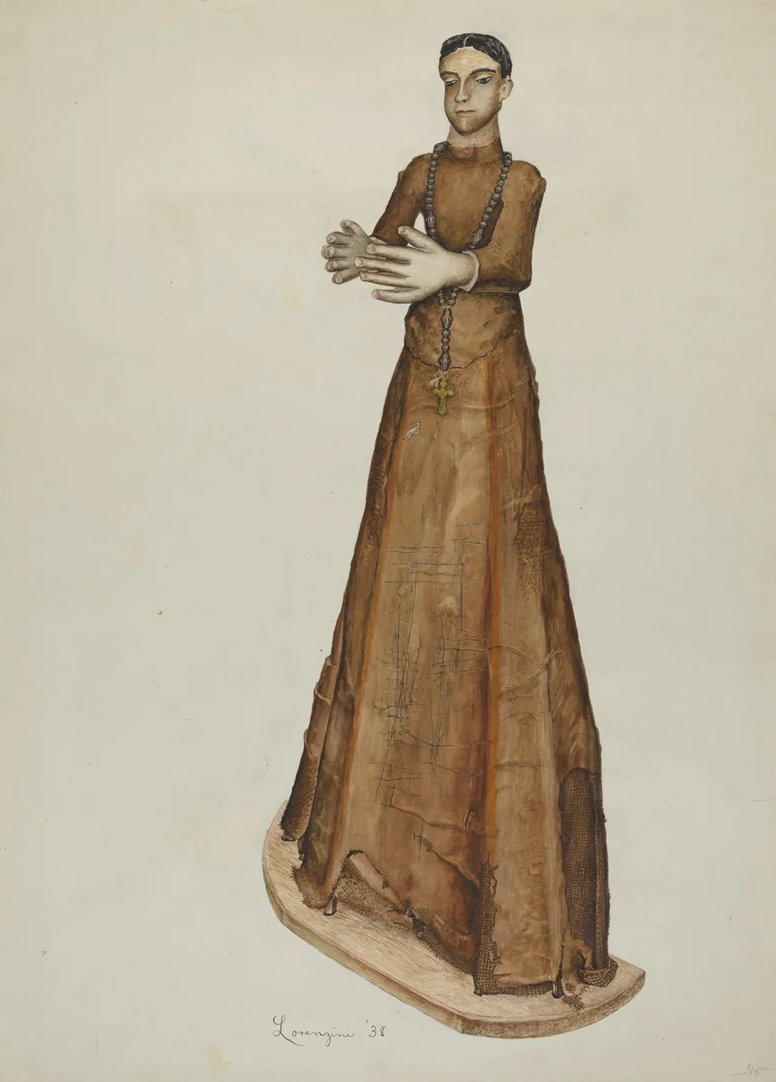 Santo-bulto by Eldora P. Lorenzini, index of american design, 1938