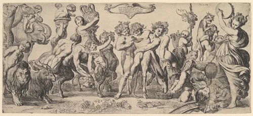 Triumph of Bacchus by Pierre Brebiette, print, 1610-1642
