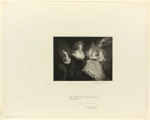 Duchess of Devonshire and child, from Old English Masters by Timothy Cole, print, 1897