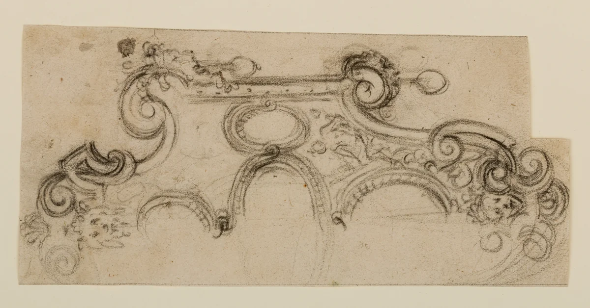 Design for Shield by Etienne Delaune, drawing, 1550