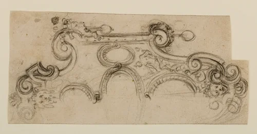 Design for Shield by Etienne Delaune, drawing, 1550