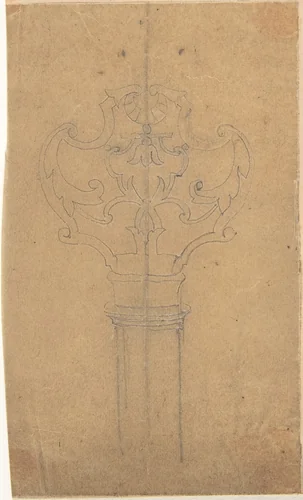 French 15th century Lockplate by Richardson Ellson, drawing, 1875-1885