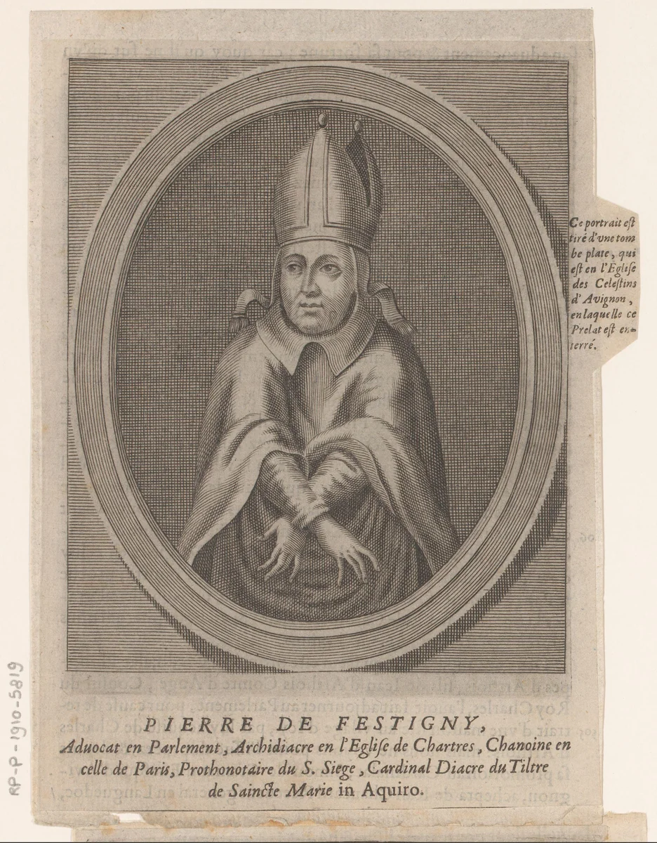 Portret van Pierre de Fétigny by Etienne Picart, print, 1660