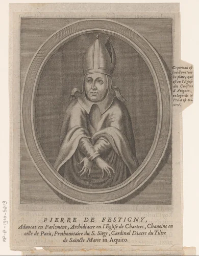 Portret van Pierre de Fétigny by Etienne Picart, print, 1660