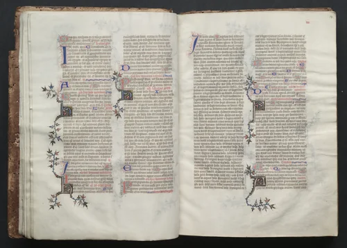 The Gotha Missal: Fol. 13v, Text by Master of the Boqueteaux, book, 1370-1380