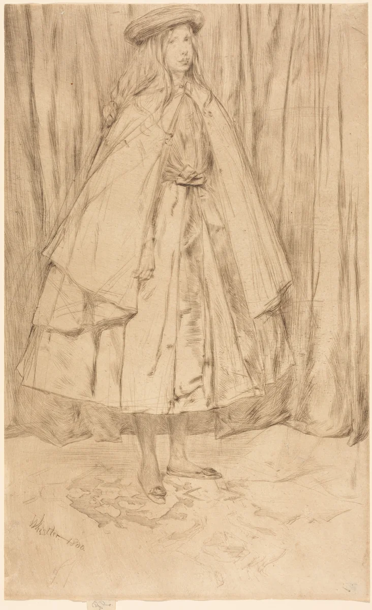 Annie Haden by James McNeill Whistler, print, 1860