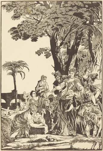 The Finding of Moses by John Baptist Jackson, print, 1741