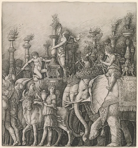 The Triumph of Caesar: The Elephants by Andrea Mantegna, print, 1492-1502
