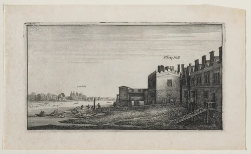 Whitehall from the River, with Lambeth in the Distance by Wenceslaus Hollar, print