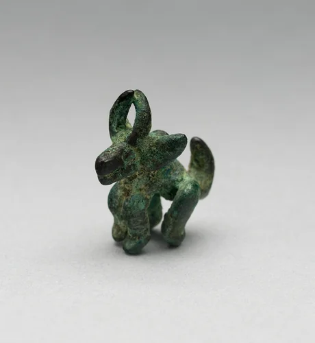 Figure of a Deer, Possibly Finial of a Pin by Chimú-Inca, metalwork, 1000-1470
