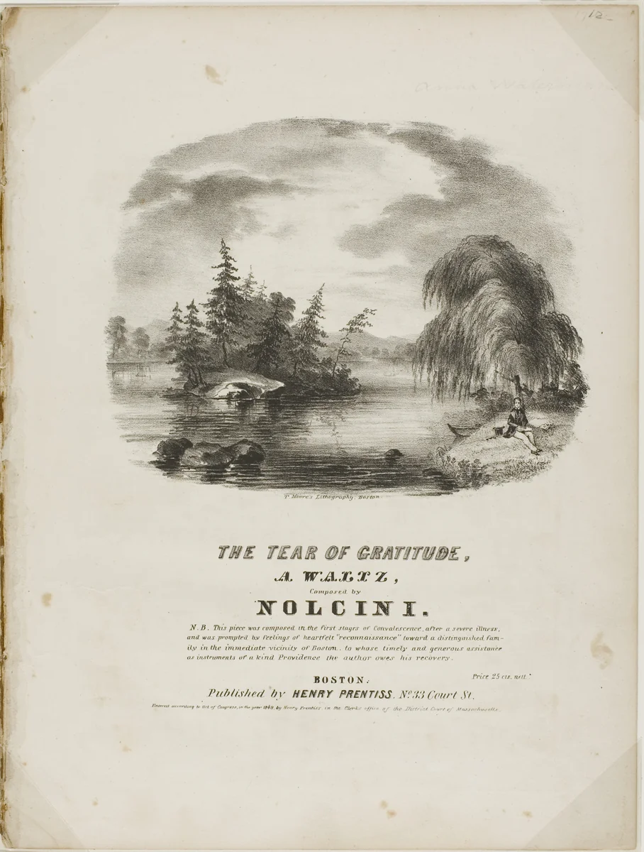 The Tear of Gratitude by Thomas Moore, print, 1848