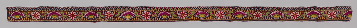 Border by India, textile, 1801-1900