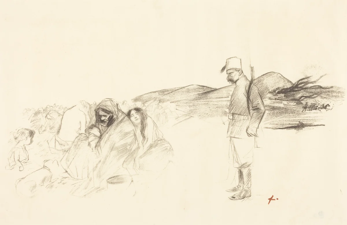 En Grèce (In Greece) by Jean-Louis Forain, print, 1897