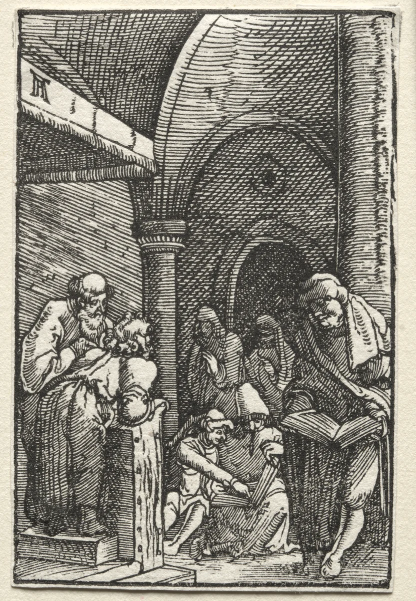 The Fall and Redemption of Man: Christ Disputing with the Doctors by Albrecht Altdorfer, print, 1510-1520