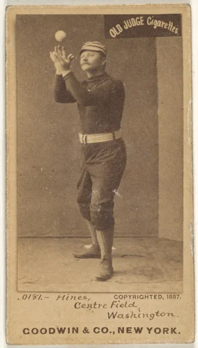 Paul Aloysius Hines, Center Field, Washington Nationals, from the Old Judge series (N172) for Old Judge Cigarettes by Goodwin & Company, photograph, 1887