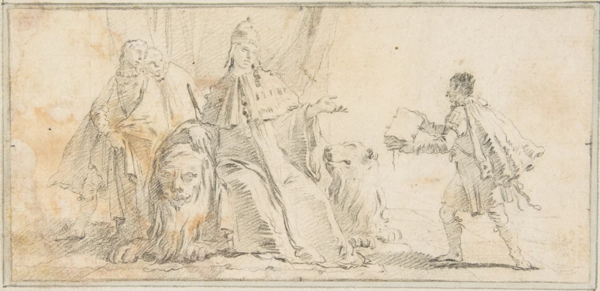 Illustration for a Book: Allegory of Venice by Giovanni Battista Tiepolo, drawing, 1696-1770