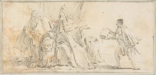 Illustration for a Book: Allegory of Venice by Giovanni Battista Tiepolo, drawing, 1696-1770