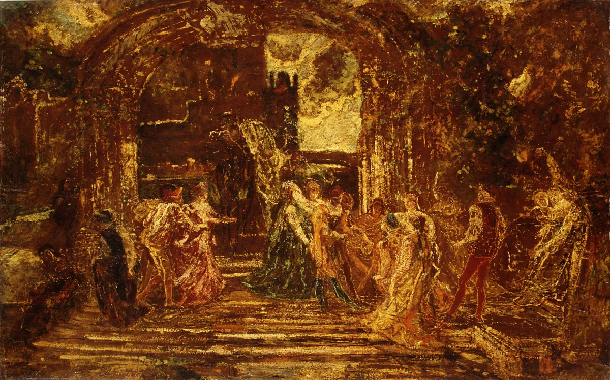 The Court of the Princess by Adolphe Monticelli, painting, 1844-1886