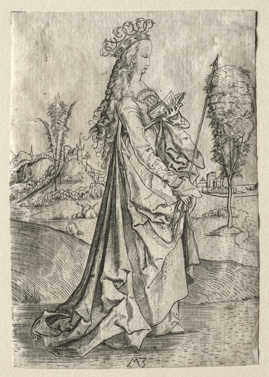 St. Ursula by Master MZ, print, 1500-1503