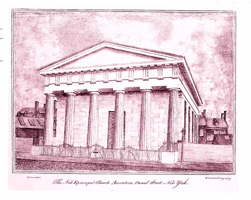 Church of the Ascension, Canal Street, New York by Michael Williams, print, 1824-1834