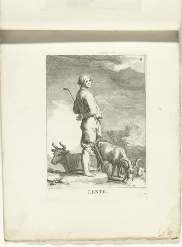 Lente by Frederick Bloemaert, print, 1700-1800
