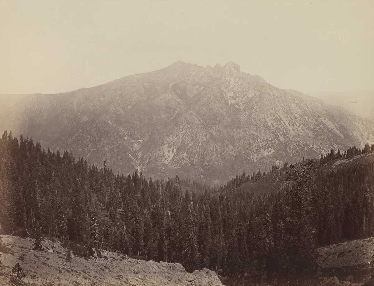 Downeville Butte by Carleton E. Watkins, photograph, 1860-1869