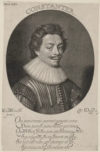 Constantin Huygens by Willem Jacobsz Delff; Michiel van Miereveld, print, 1625